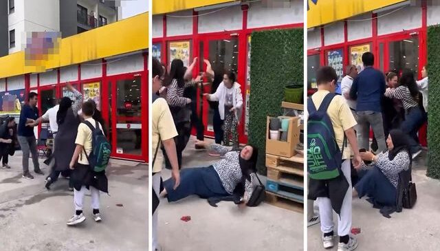 Zincir market çalışanı ile müşteri arasında kavga