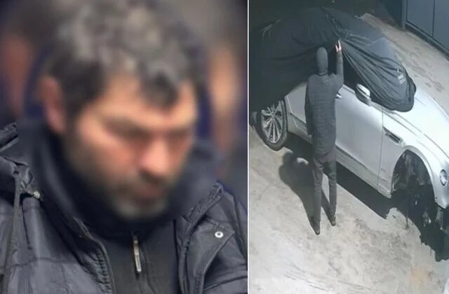 Lüks otomobilin servet değerindeki altın amblemini çaldı, savunması pes dedirtti