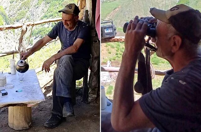 40 yıldır yaylada tek başına yaşıyor! Geceleri ayı ve kurt nöbeti tutuyor