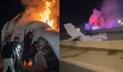 Texas’ta facia! Küçük uçak otobana düştü: 6 kişiden biri yaşamını yitirdi