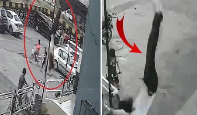 Adana’da 12. kattan düşen kız çocuğu hayata tutundu: Düşme anı kamerada