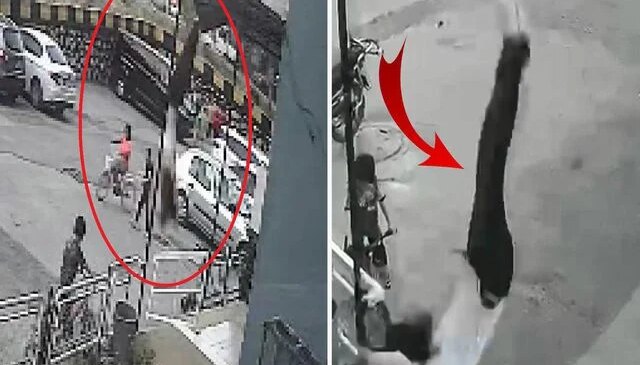 Adana’da 12. kattan düşen kız çocuğu hayata tutundu: Düşme anı kamerada