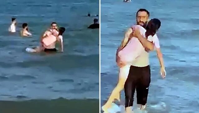 Yüreklerin ağza geldiği an: İki kız kardeş son anda kurtarıldı