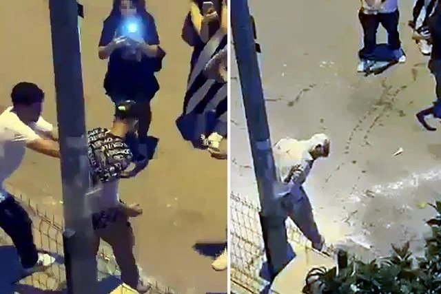 Akran zorbalığı kamerada... Direğe bağlayıp, üzerine un ve sıvı yağ döktüler