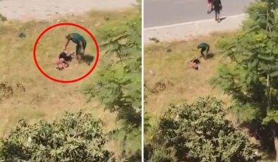 Sulama kanalına giren oğlunu kemerle dövdü