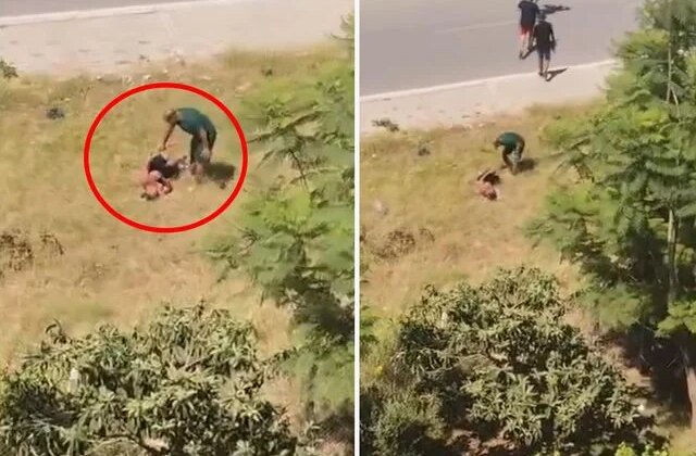Sulama kanalına giren oğlunu kemerle dövdü