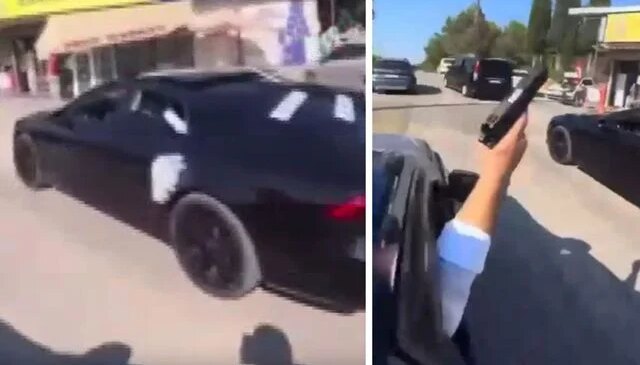 Düğün konvoyunda tabancayla havaya ateş açtı