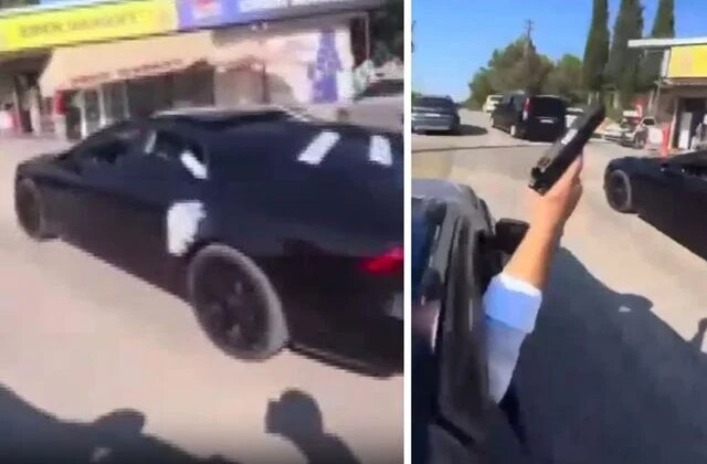 Düğün konvoyunda tabancayla havaya ateş açtı