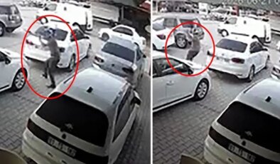 Oto galeriye silahlı saldırı kamerada; çok sayıda araca kurşun isabet etti