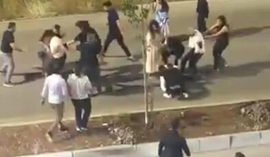 Düğün konvoyunda tekmeli, yumruklu kavga
