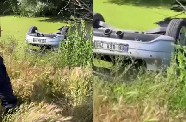Su kuyusuna gömülen otomobilde iki gencin cansız bedeni bulundu