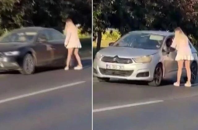 E-5’e böyle atladı, trafiği birbirine kattı