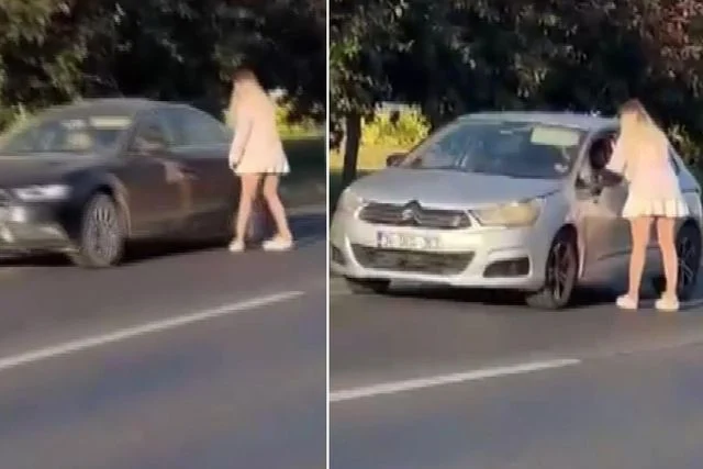 E-5’e böyle atladı, trafiği birbirine kattı