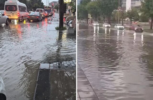 Ankara’da sağanak yağış hayatı olumsuz etkiledi
