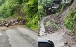 Artvin’de sağanak sonrası dereler taştı