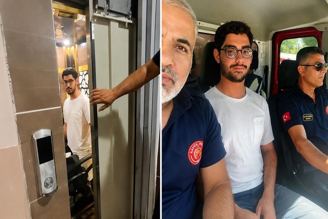 YKS’ye giden genç asansörde mahsur kaldı, imdadına itfaiye yetişti