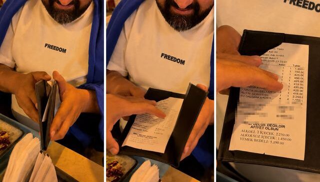 Ayvalık’ta bir restoranda yemek yiyen aile hesap geldiğinde büyük şok yaşadı