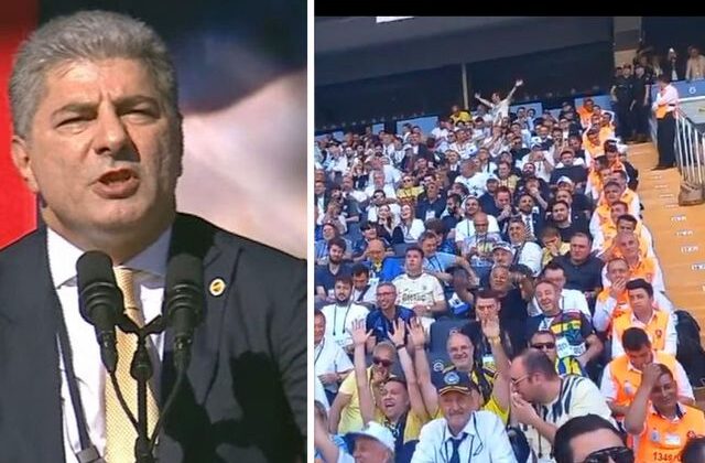 Aziz Yıldırım delegeleri Hakan Safi’nin her cümlesinden sonra aynı tepkiyi verdi