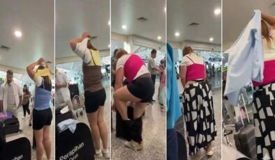Bagaj ücretinden kaçmak için yaptığı şey herkesi şaşırttı: Hafiflesin diye üst üste giydi