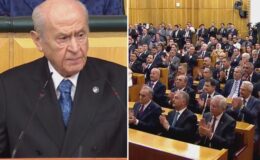 Bahçeli, parti grubunda A Milli Takım için hazırlattığı marşı dinletti