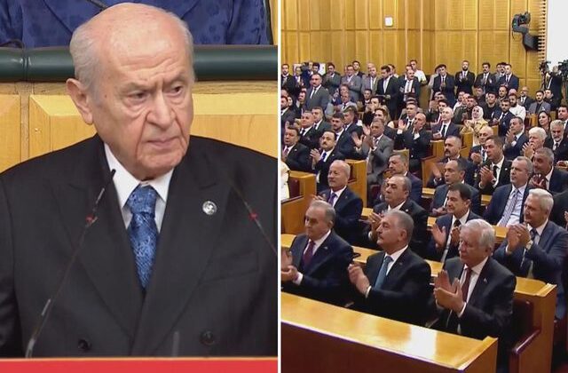 Bahçeli, parti grubunda A Milli Takım için hazırlattığı marşı dinletti