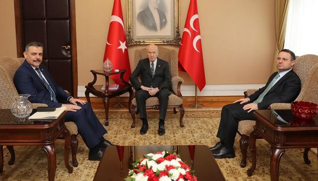 Bakan Çiftçi ile Bakan Gürlek, Devlet Bahçeli’yi ziyaret etti