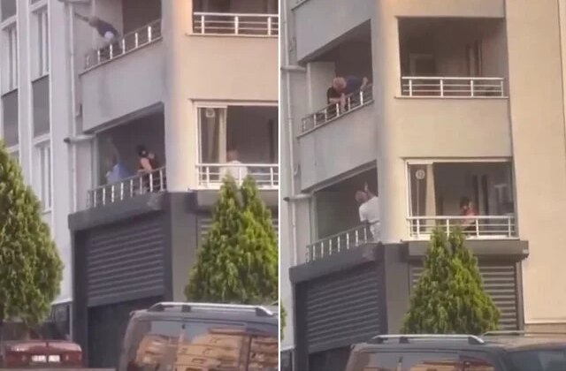 Balkonda yakılan mangal apartmanı ayağa kaldırdı