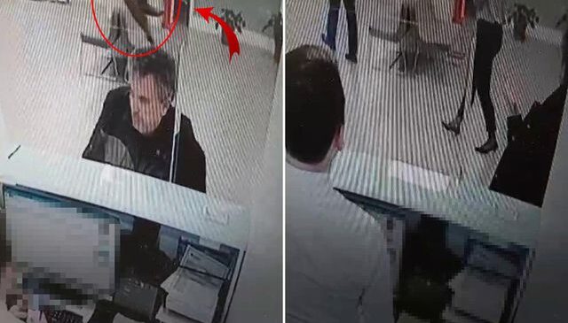 Bankada işlem yaparken başına kedi düştü: Kalpten gidiyorduk