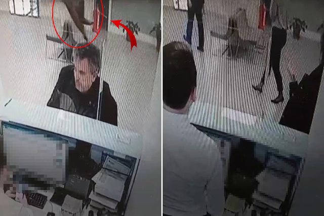 Bankada işlem yapan adamın üstüne kedi düştü: 'Kalpten gidiyorduk'