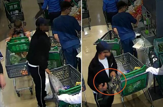 Kaşla göz arasında alışveriş arabasından servet çaldılar