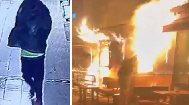 Çöp poşeti ile yüzünü saklayıp, çay ocağını yaktı