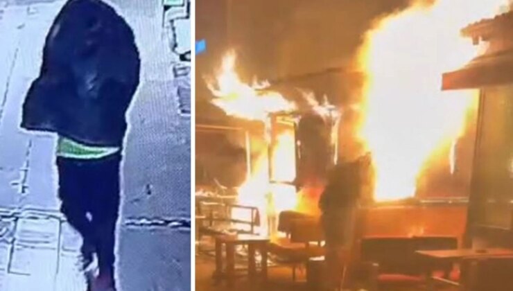 Çöp poşeti ile yüzünü saklayıp, çay ocağını yaktı