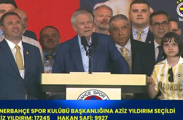 Başkanlık zaferi sonrası dikkat çeken görüntü! Aziz Yıldırım’ın işaretiyle başladılar