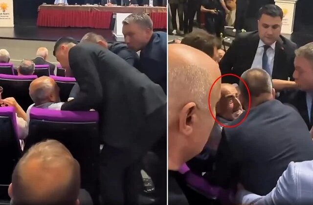 Belediye başkanına tepki gösterince yaka paça salondan atıldı: Yalan konuşuyorsun