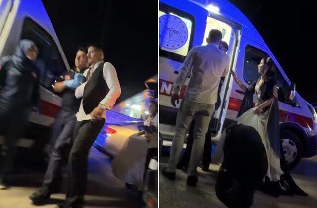 Düğün salonu bir anda savaş alanına döndü! Gelin ve damat hastaneye kaldırıldı