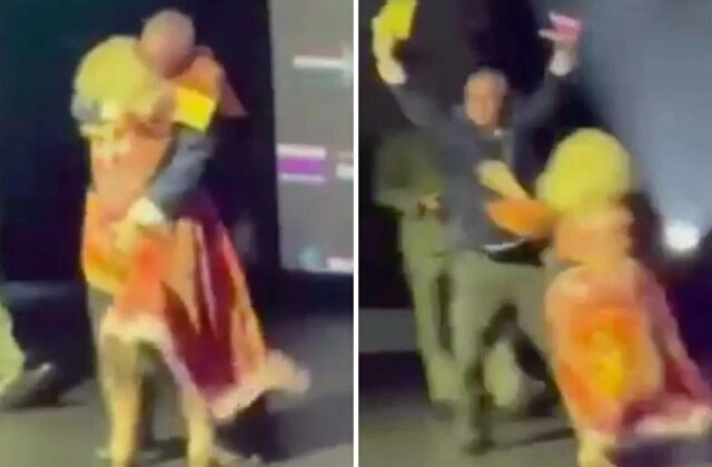 Canlı yayında skandal anlar: Radyo yöneticisi, ödül alan kadın sunucuyu sahnede taciz etti!