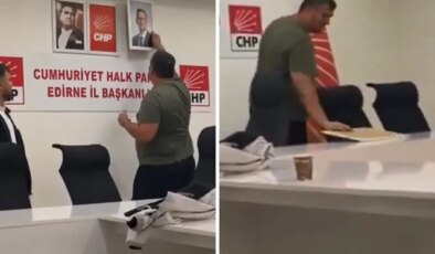 CHP Edirne İl Başkanlığı’ndaki Özgür Özel portresi kaldırıldı