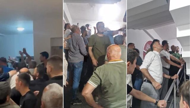 CHP İzmir’de gece yarısı arbedesi, yeni il başkanı  Utku Gümrükçü binaya girdi, ortalık karıştı