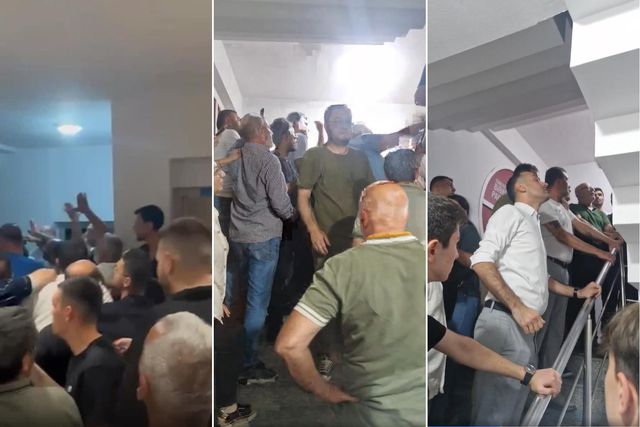 CHP İzmir’de gece yarısı arbedesi, yeni il başkanı  Utku Gümrükçü binaya girdi, ortalık karıştı