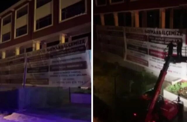CHP’li belediyeler arasında pankart krizi: Ankara Büyükşehir Belediyesi astı, Haymana Belediyesi kaldırdı