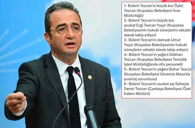 CHP’li Bülent Tezcan hakkında “aile boyu kıyak” iddiası