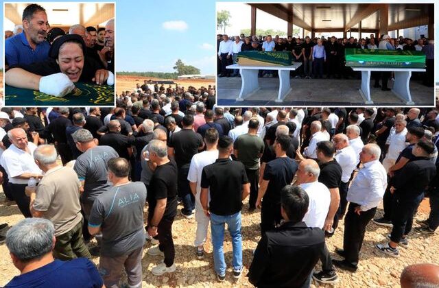 Baba ve 9 aylık oğlu aynı mezarda yan yana toprağa verildi