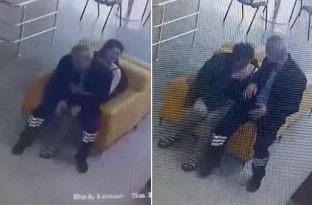 Devlet hastanesinde güvenlikten uygunsuz görüntüler! Hastalar şifa beklerken rezaleti izledi