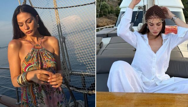 Dizi final yaptı ünlü oyuncu Demet Özdemir tatile çıktı, kiraladığı teknenin fiyatı dudak uçuklattı