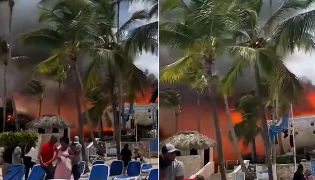 Cennet adasında kabus! Alevler oteli sardı, 1700 kişi tahliye edildi