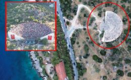 Dünya bu görüntüleri konuşuyor! 2 bin yıllık antik tiyatroda milli maç heyecanı
