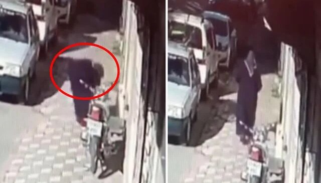 Önce takip etti, ardından yere düşen parayı alıp kayıplara karıştı: O anlar kamerada