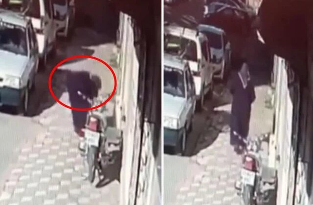 Önce takip etti, ardından yere düşen parayı alıp kayıplara karıştı: O anlar kamerada
