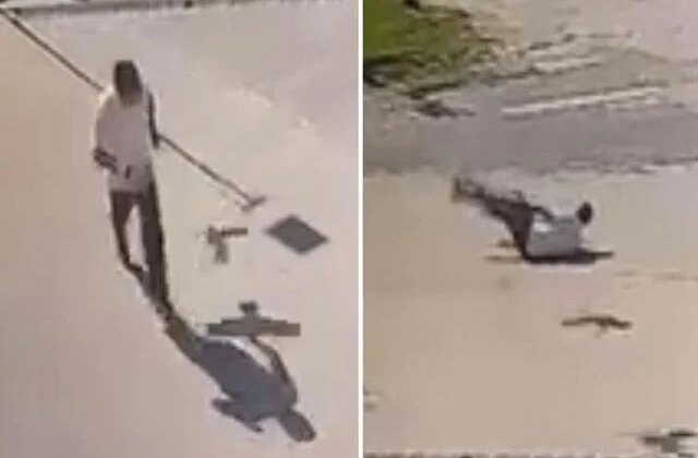 Kendisine saldıran kargadan kaçarken taklalar attı