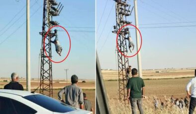 Direkte can pazarı! Akıma kapılıp baş aşağı asılı kaldı